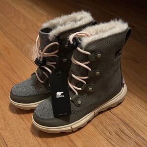 Sorel Kids' Tan and Cream Winter Boots